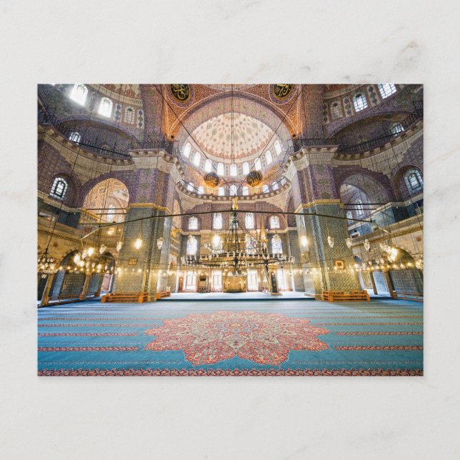 Carte Postale Nouvelle Mosquée intérieure (Devant)