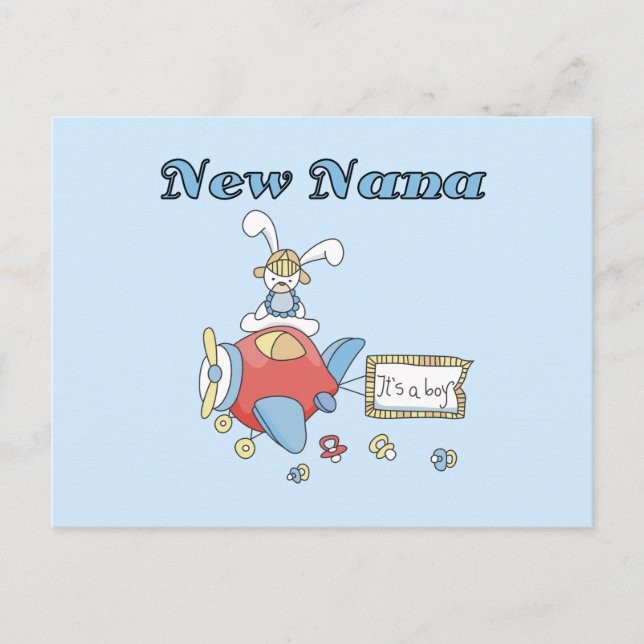 Carte Postale Nouvelle Nana de T-shirts et cadeaux d'avion-garço (Devant)