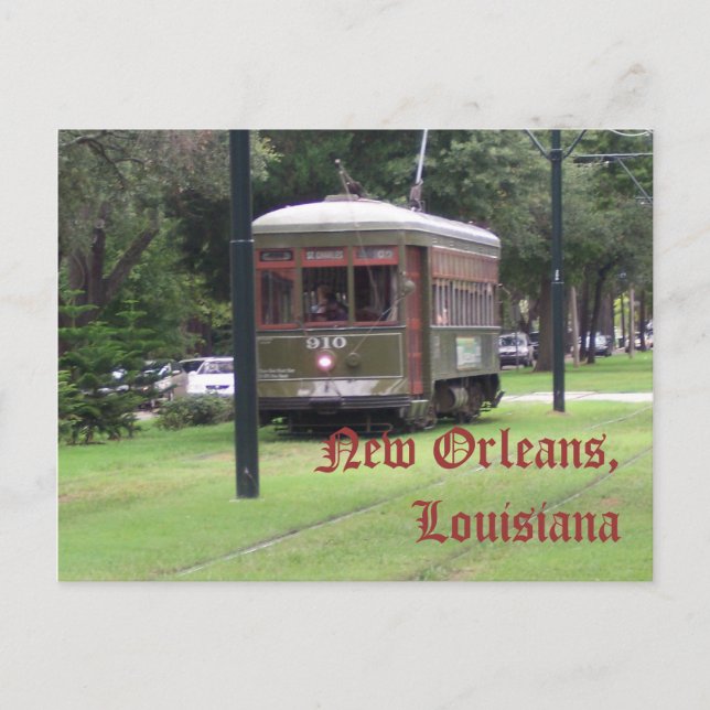 Carte Postale Nouvelle-Orléans, Louisiana Streetcar (Devant)