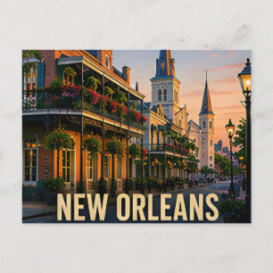 Carte Postale Nouvelle-Orléans Louisiane Cadeau de voyage histor