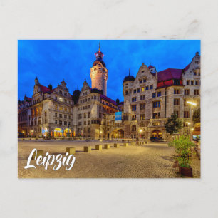 Carte Postale Nouvelle place de l'hôtel de ville, Leipzig, Allem