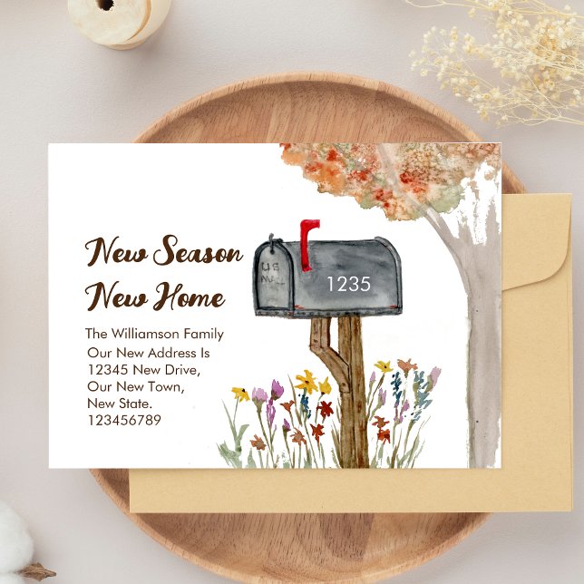 Carte Postale Nouvelle saison Nouveau domicile Changement d'adre (Créateur téléchargé)