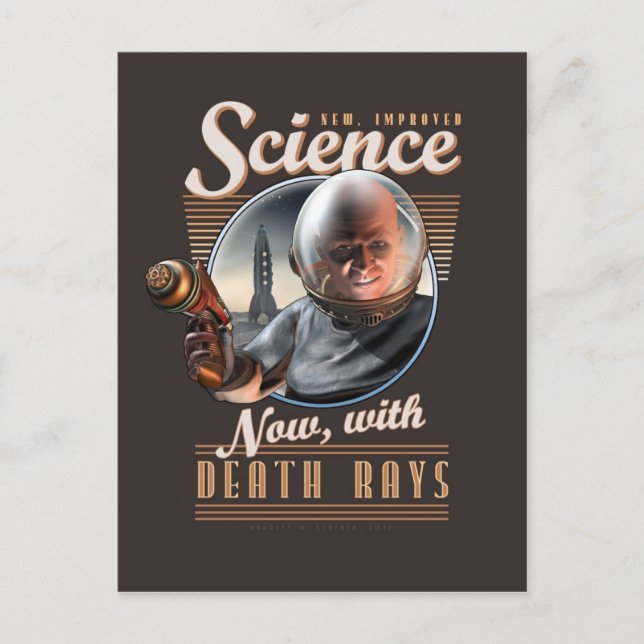 Carte Postale Nouvelle Science Améliorée : Maintenant Avec Les R (Devant)