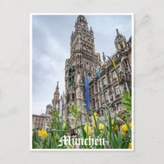 Carte Postale Nouvelle tour de l'Hôtel de Ville à Munich, Allema