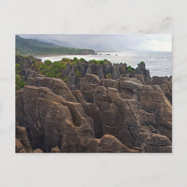 Carte Postale Nouvelle-Zélande : Rocks de Pancake (Devant)