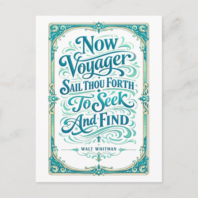 Carte Postale "Now Voyager" Quotation (Devant)