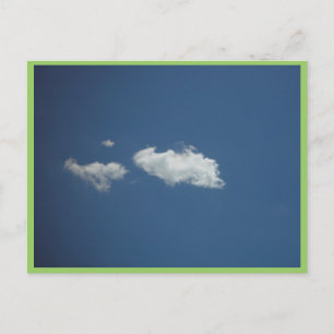 Carte Postale Nuage Blanc Fluffé Sur Ciel Bleu Profond Sur Curra