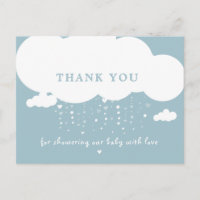 Nuage de pluie mignon Remerciements Baby Shower