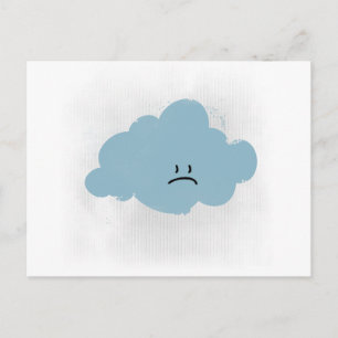 Carte Postale Nuage de pluie triste