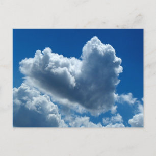 Carte Postale Nuage en forme de coeur