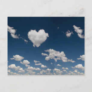 Carte Postale Nuage en forme de coeur