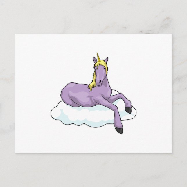 Carte Postale Nuage Licorne (Devant)
