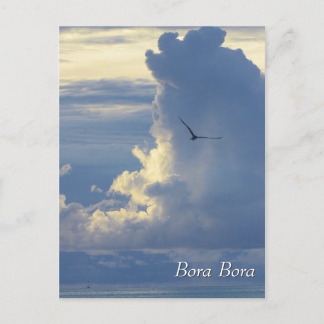 Carte Postale Nuages à Bora Bora (Devant)