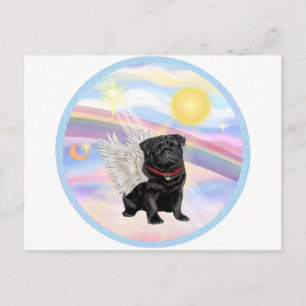 Carte Postale Nuages - Ange Pug Noir