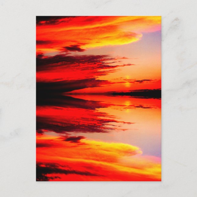 Carte Postale Nuages au coucher du soleil (Devant)