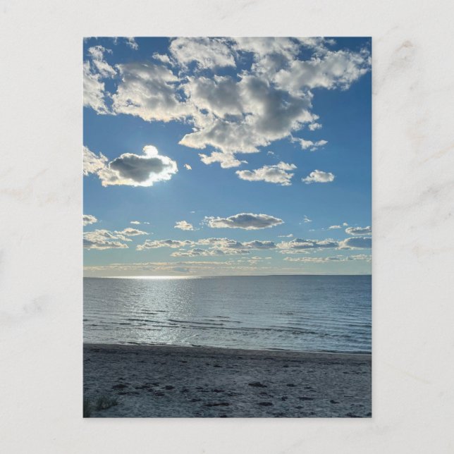 Carte Postale Nuages Ciel Bleu Nuageux Plage Vide  (Devant)