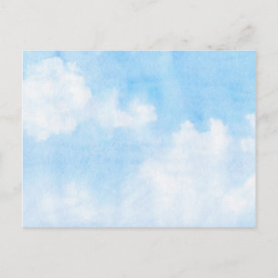 Carte Postale Nuages d'aquarelle et arrière - plan de ciel