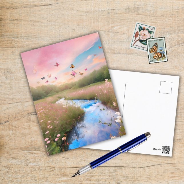 Carte Postale Nuages de bonbons en coton (Créateur téléchargé)