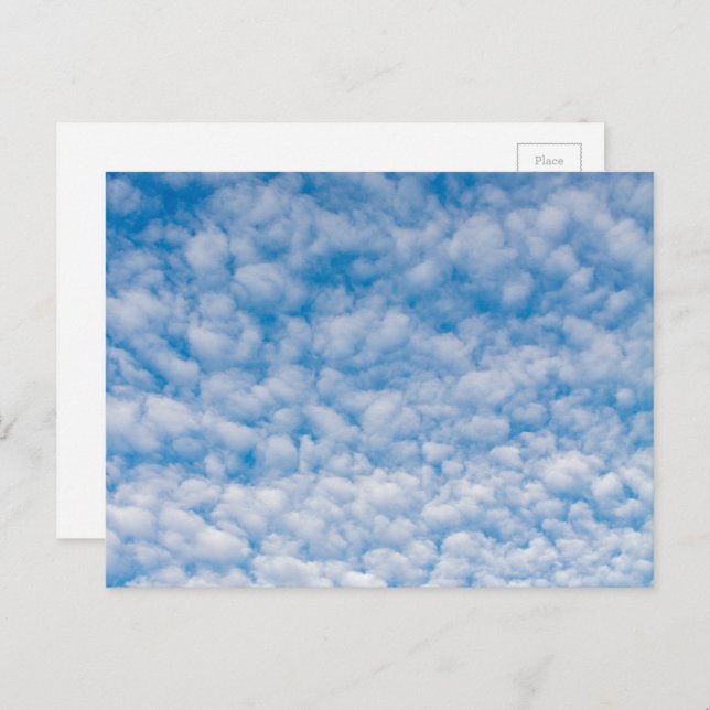 Carte Postale Nuages de bulles dans le ciel bleu Nature Photo Ma (Devant / Derrière)