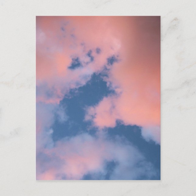 Carte Postale Nuages de pêche moelleux au coucher du soleil (Devant)