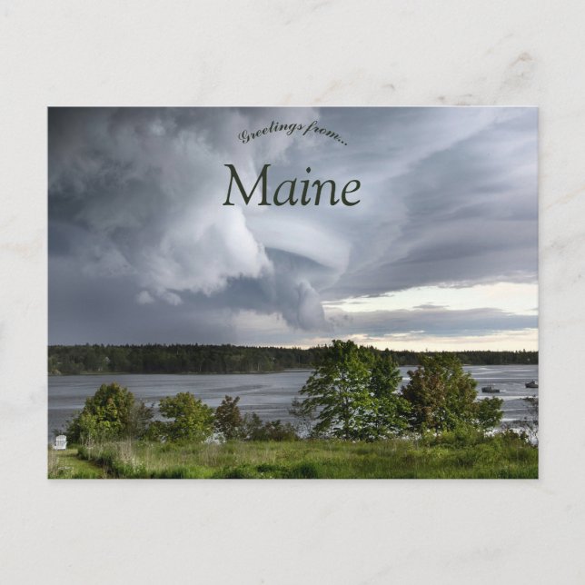 Carte Postale Nuages de tempête dans le Maine USA (Devant)