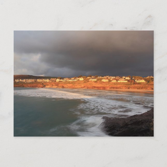 Carte Postale Nuages de tempête sur Polzeath (Devant)