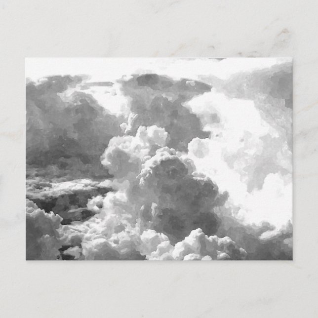 Carte Postale Nuages en gris (Devant)