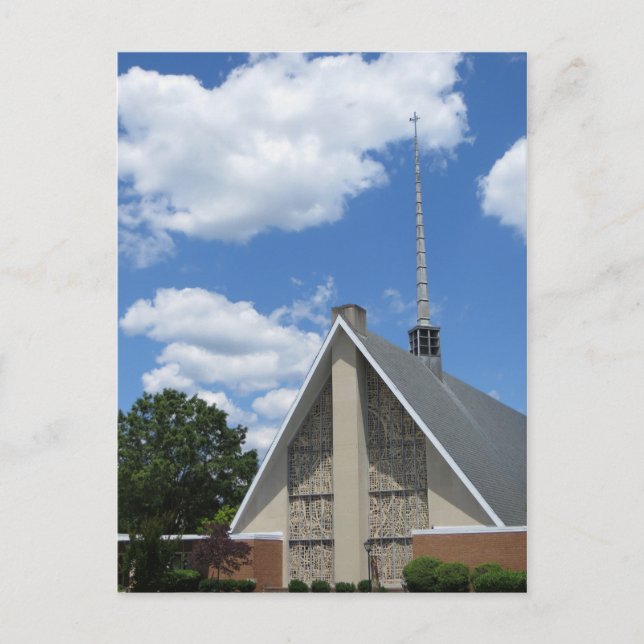 Carte Postale Nuages et église (Devant)