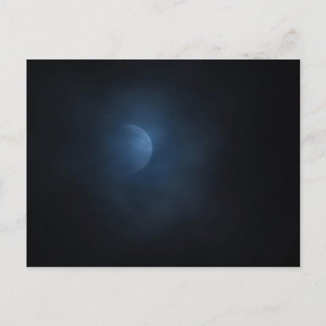 Carte Postale Nuages et lune (Devant)