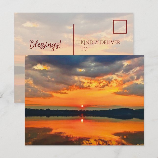 Carte Postale Nuages lumineux (Devant / Derrière)