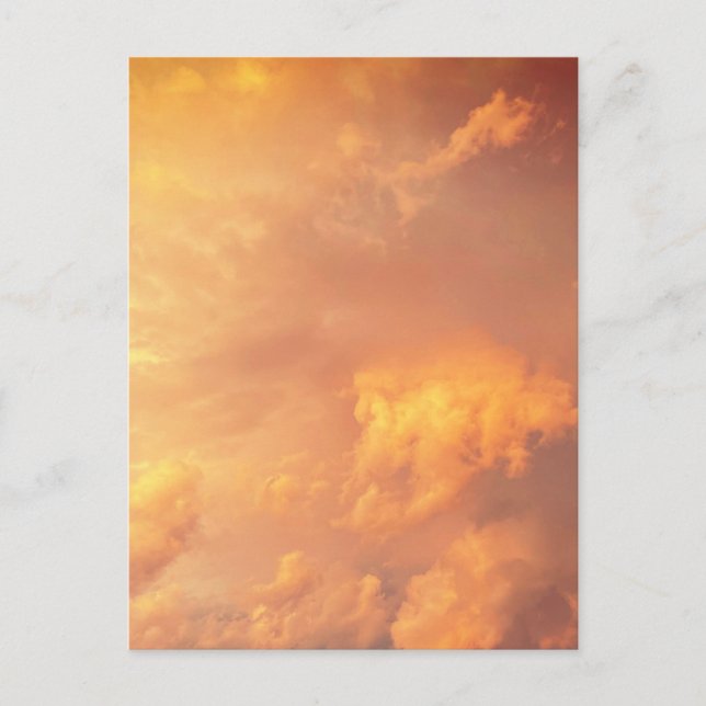 Carte Postale Nuages orange rose Paysage de nuages (Devant)