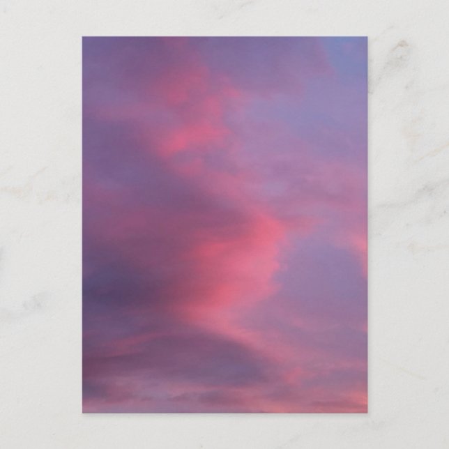 Carte Postale Nuages roses bleus (Devant)