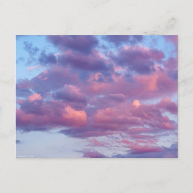 Carte Postale Nuages roses et violets (Devant)