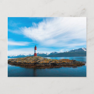 Carte Postale Nuages sur un phare près d'Ushuaia, Argentine