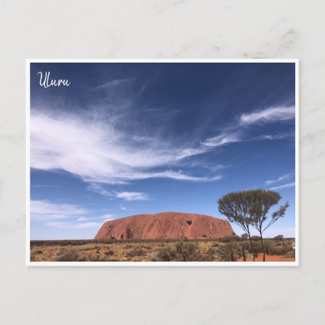 Carte Postale nuages uluru australie (Devant)