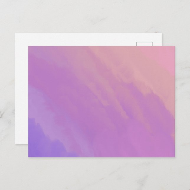 Carte Postale Nuages violets au crépuscule (Devant / Derrière)