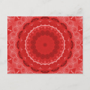 Carte Postale Nuances de Kaleidoscope rouge