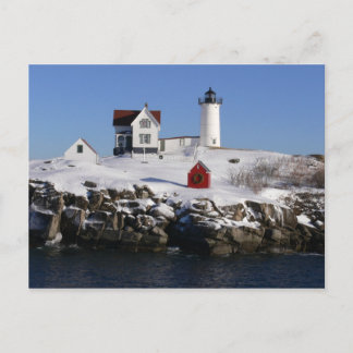 Carte Postale Nubble Lighthouse en hiver