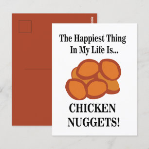 Carte Postale Nugget de poulet Fast Food Drôle Nugget de poulet