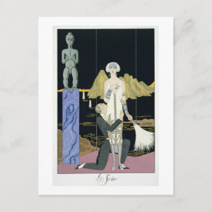 Carte Postale Nuit 1925 (tirage pochoir)