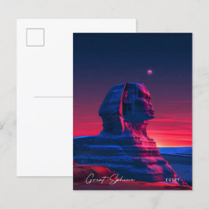 Carte Postale Nuit à Great Sphinx Egypt Voyage
