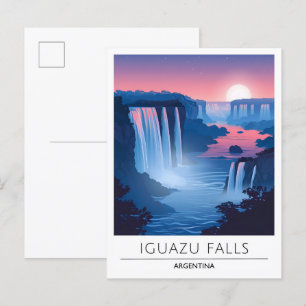 Carte Postale Nuit à Iguazu Falls Argentine Voyage