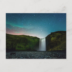 Carte Postale Nuit à Skógafoss