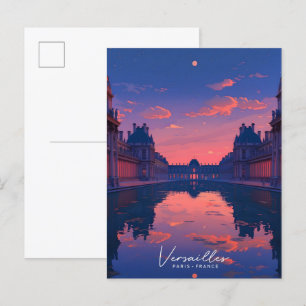 Carte Postale Nuit à Versailles Paris France Travel