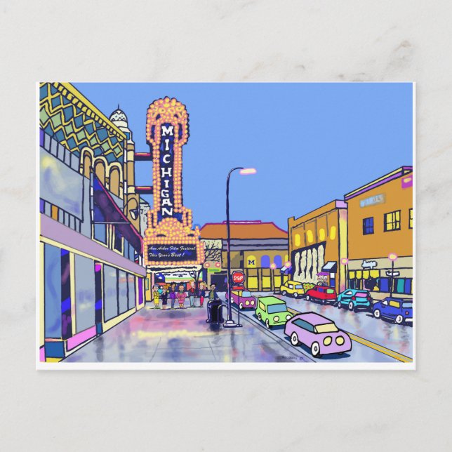 CARTE POSTALE NUIT ANIMÉE ANN ARBOR (Devant)