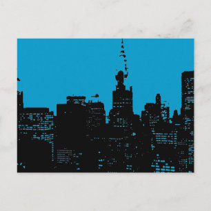 Carte Postale Nuit bleue à New York