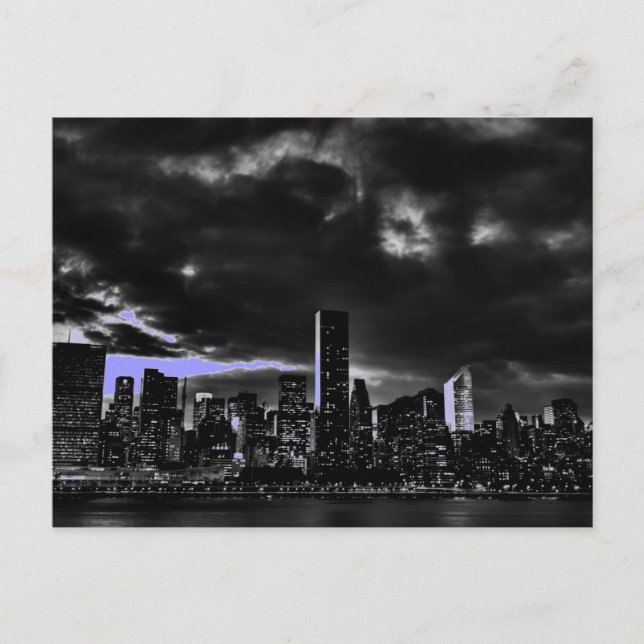 Carte Postale Nuit bleue à New York (Devant)