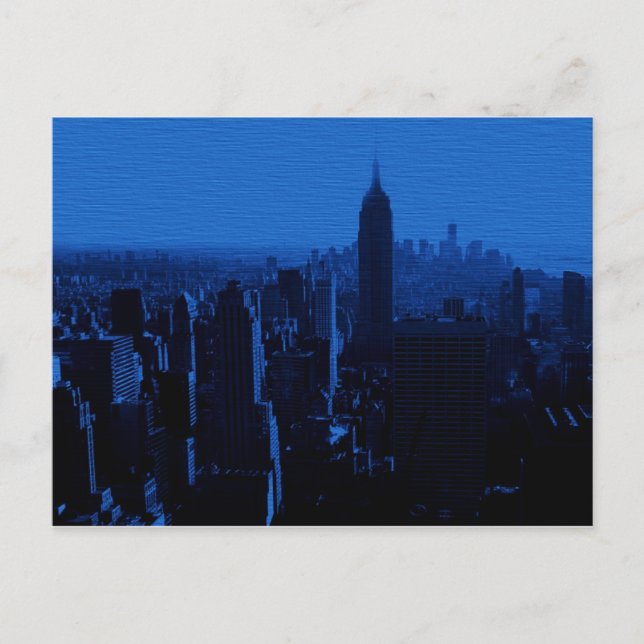 Carte Postale Nuit bleue à New York (Devant)