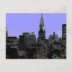 Carte Postale Nuit bleue à New York