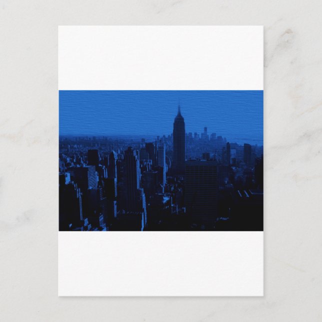 Carte Postale Nuit bleue à New York (Devant)